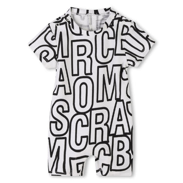 mameluco o pañalero para bebe Marc Jacobs all over logo